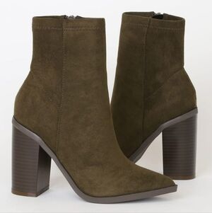 Essex Olive Suede Mid-calf Boot